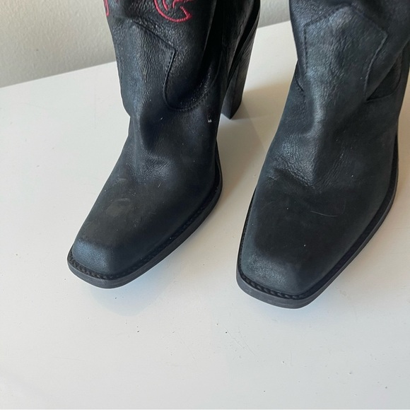 GIANNI BINI Western Boots black with Wing design size 6 - Picture 7 of 11
